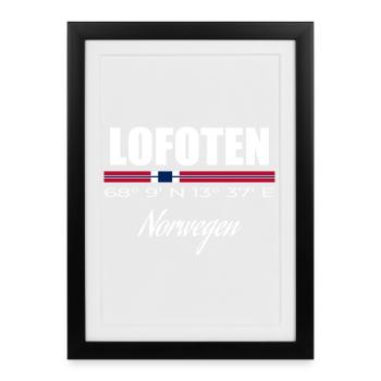 Lofoten - Gerahmtes Poster (27 × 37 cm) - Schwarz - Vorne