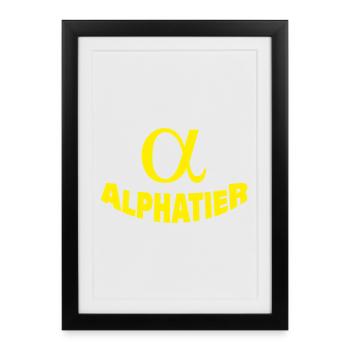 ALPHATIER - Gerahmtes Poster (27 × 37 cm) - Schwarz - Vorne