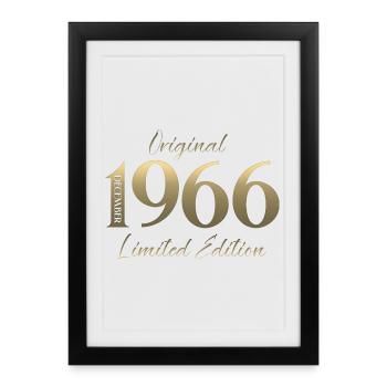 59e anniversaire Original décembre Né en 1966 - Affiche encadrée (27 × 37 cm) - noir - Devant