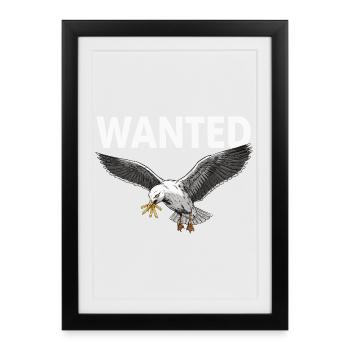 Recherché : Frites Seagull - Affiche encadrée (27 × 37 cm) - noir - Devant