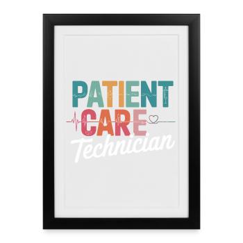Patient Care Technician Design - Framed poster (27 × 37 cm) - black - Front