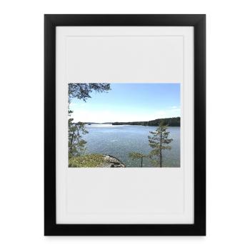 Paysage lacustre, moment nature - Affiche encadrée (27 × 37 cm) - noir - Devant