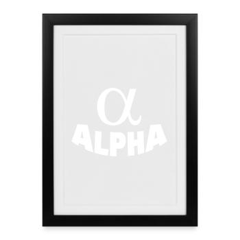Alpha - Framed poster (27 × 37 cm) - black - Front