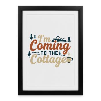 J’arrive au cottage - Affiche encadrée (27 × 37 cm) - noir - Devant