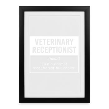 Veterinarian, Secretary, Veterinarian, Receptionist - Framed poster (27 × 37 cm) - black - Front