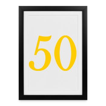 50. 50 YEARS. 50th ANNIVERSARY. 50 YEARS ANNIVERSARY. - Framed poster (27 × 37 cm) - black - Front