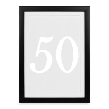 50. 50 YEARS. 50th ANNIVERSARY. 50 YEARS ANNIVERSARY. - Framed poster (27 × 37 cm) - black - Front