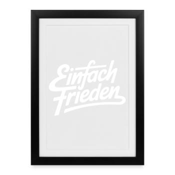 Simplement la paix - Affiche encadrée (27 × 37 cm) - noir - Devant