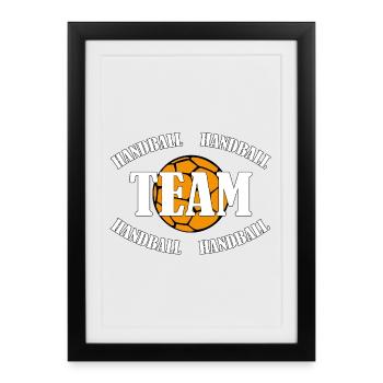 Handball team - Framed poster (27 × 37 cm) - black - Front