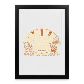 Cadeau de chargement grand-père 2026 - Affiche encadrée (27 × 37 cm) - noir - Devant