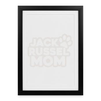 Jack Russell Maman - Affiche encadrée (27 × 37 cm) - noir - Devant