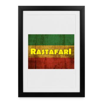 Rastafari - Framed poster (27 × 37 cm) - black - Front