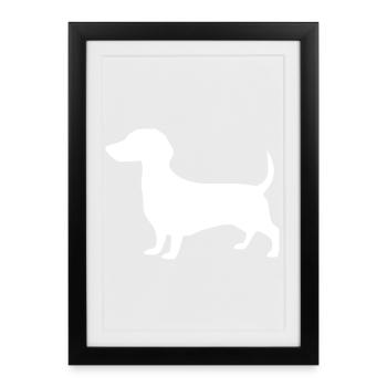 Cadeau de teckel Propriétaire de teckel - Affiche encadrée (27 × 37 cm) - noir - Devant