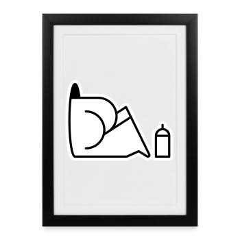 À la recherche de boîtes - Affiche encadrée (27 × 37 cm) - noir - Devant