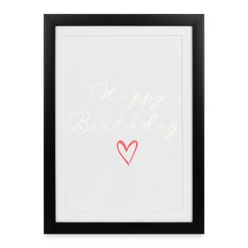 Joyeux anniversaireJoyeux anniversaire - Affiche encadrée (27 × 37 cm) - noir - Devant