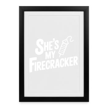 She's My Firecracker - Framed poster (27 × 37 cm) - black - Front