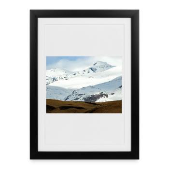 Paysage hivernal en Islande - Affiche encadrée (27 × 37 cm) - noir - Devant