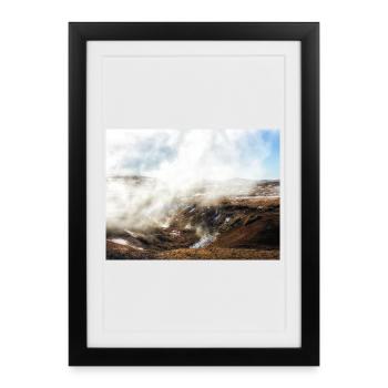 Beautiful misty landscape - Framed poster (27 × 37 cm) - black - Front