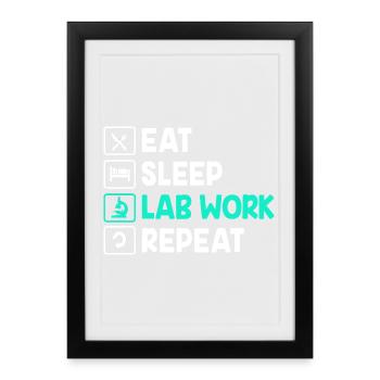 Laboratory Bio Chemistry Microscope Laboratory - Framed poster (27 × 37 cm) - black - Front