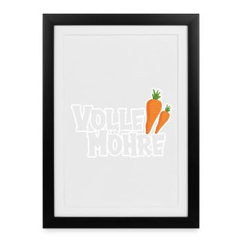 Carotte pleine - Affiche encadrée (27 × 37 cm) - noir - Devant