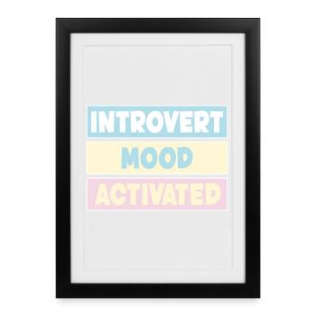 Introvert - Framed poster (27 × 37 cm) - black - Front