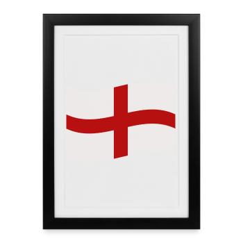 England flag - Framed poster (27 × 37 cm) - black - Front