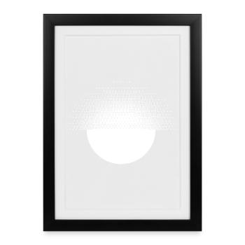 geometric sun design - Framed poster (27 × 37 cm) - black - Front