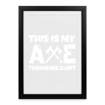 Axe Throwing Pride Tee - Framed poster (27 × 37 cm) - black - Front