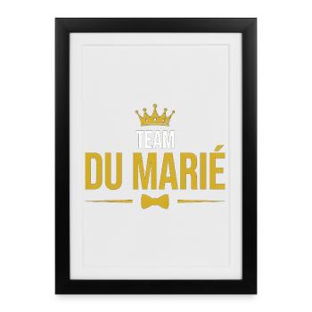 Team du marié - Affiche encadrée (27 × 37 cm) - noir - Devant