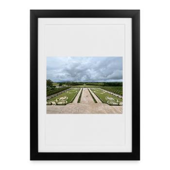 French Garden of the Château de Chambord - Framed poster (27 × 37 cm) - black - Front