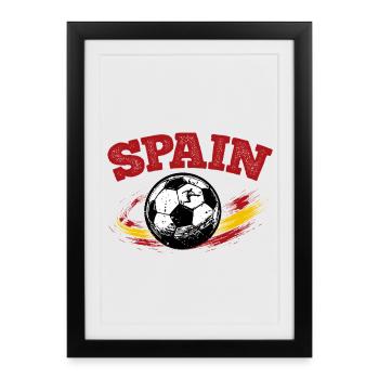 Spain Football Merch - Framed poster (27 × 37 cm) - black - Front