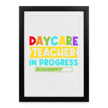 Pré-maternelle Enseignant Maternelle en cours - Affiche encadrée (27 × 37 cm) - noir - Devant