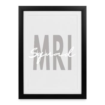 Technicien en radiologique de l’équipe IRM - Affiche encadrée (27 × 37 cm) - noir - Devant