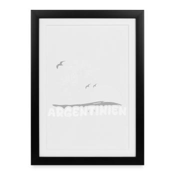Argentine - Affiche encadrée (27 × 37 cm) - noir - Devant