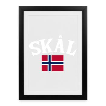 Norway Vacation Norge Fjords Travel Scandinavian - Framed poster (27 × 37 cm) - black - Front