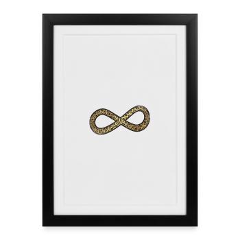 Leopard Infinity Infinity Symbol - Framed poster (27 × 37 cm) - black - Front