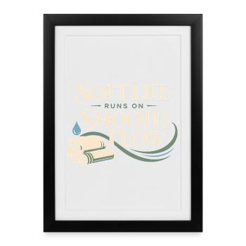 Don de bien-être pour le drainage lymphatique du système lymphatique - Affiche encadrée (27 × 37 cm) - noir - Devant