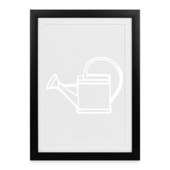 Watering Can Garden Gardener Gift - Framed poster (27 × 37 cm) - black - Front