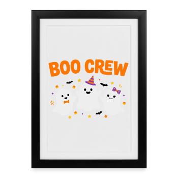Boo Crew Halloween Three Ghosts - Framed poster (27 × 37 cm) - black - Front