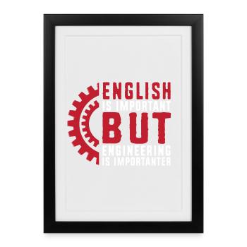 Engineer Student - Framed poster (27 × 37 cm) - black - Front