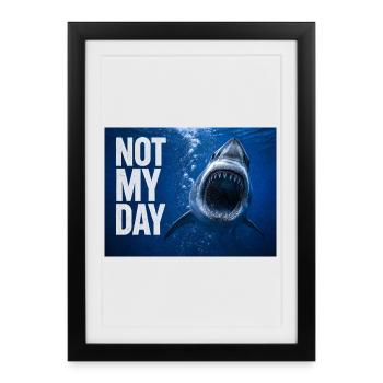 Hai Not My Day - Framed poster (27 × 37 cm) - black - Front