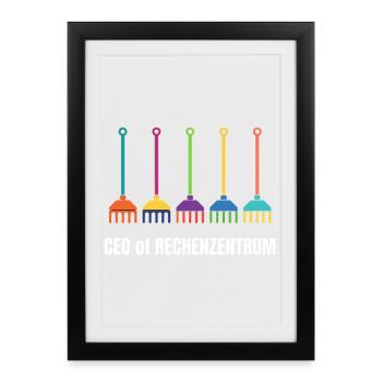 Informatik Programmierer IT Fachmann Informatiker - Gerahmtes Poster (27 × 37 cm) - Schwarz - Vorne