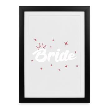 Mariée - Affiche encadrée (27 × 37 cm) - noir - Devant