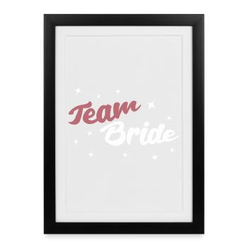 Équipe Mariée - Affiche encadrée (27 × 37 cm) - noir - Devant
