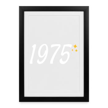 1975 - Affiche encadrée (27 × 37 cm) - noir - Devant