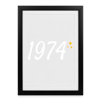 1974 - Framed poster (27 × 37 cm) - black - Front