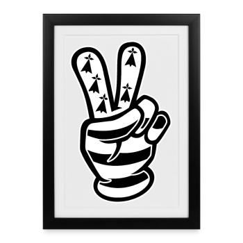 Victory Breizh - Framed poster (27 × 37 cm) - black - Front