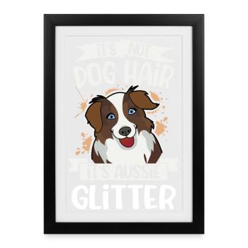 Australian Shepherd - Framed poster (27 × 37 cm) - black - Front