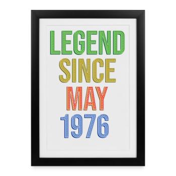 Legend Since May1976 - Framed poster (27 × 37 cm) - black - Front