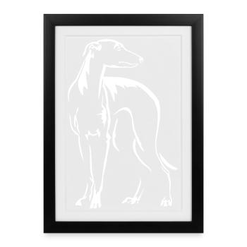 Carillon à vent italien « Black Edition » - Affiche encadrée (27 × 37 cm) - noir - Devant